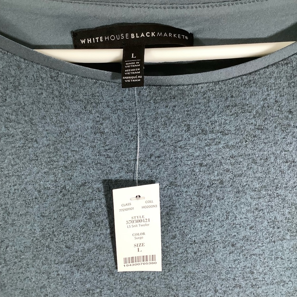 White House Black Market Long Sleeve Snit Twofer In Surge - Picture 7 of 10